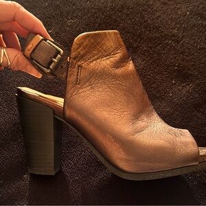 Gentle Souls Bronze Leather Mules